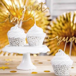 Diaesitys - Cupcake Wrappers Valkoinen Pitsi