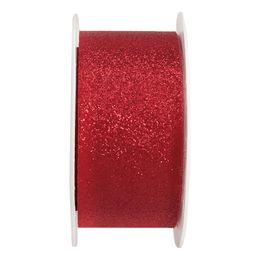 Dekorationsband Röd Glitter