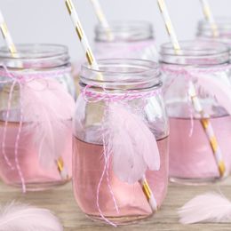 Lysbildefremvisning - Dekorationsfjer Lyserød