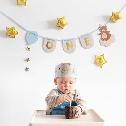 Bildspel - Dekorationskit för Stol Teddybjörn med Krona