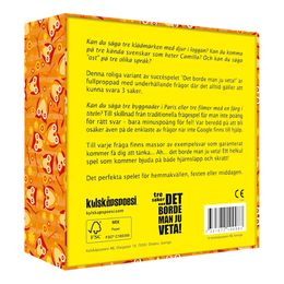 Bildspel - Det borde man ju veta! Tre saker Frågespel