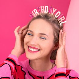 Bildspel - Diadem Birthday Girl i Metall