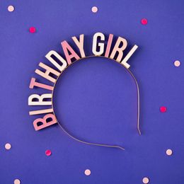 Bildspel - Diadem Birthday Girl i Metall