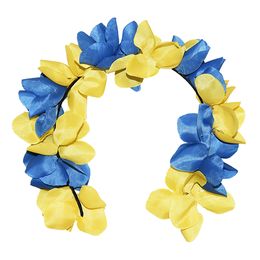 Diadem Blommor Gul/Blå