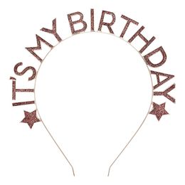 Diadem Happy Birthday Roséguld i Metall