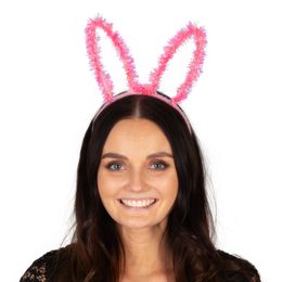 Bildspel - Diadem Kaninöron Glitter Rosa