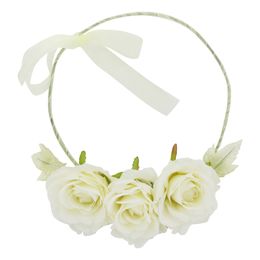 Diadem med Vita Rosor