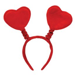 Hårbøyle Rød med Hjerter