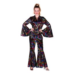 Disco Jumpsuit Svart/Färgskimrande Maskeraddräkt
