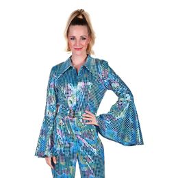 Bildspel - Disco Jumpsuit Turkos/Färgskimrande Maskeraddräkt