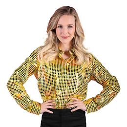 Disco Skjorta Dam Gul/Färgskimrande