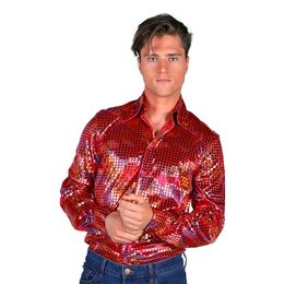 Disco Skjorta Herr Röd