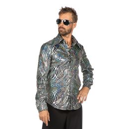 Discoskjorta Silver Mönstrad