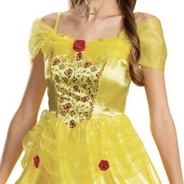 Bildspel - Disney Belle Klänning Maskeraddräkt