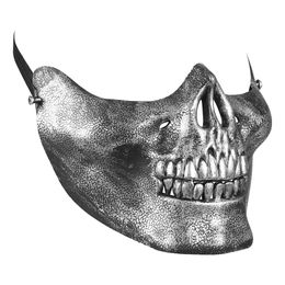 Bildspel - Dödskalle Halvmask Silver