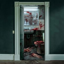 Bildspel - Dörrdekoration Blodigt Badrum