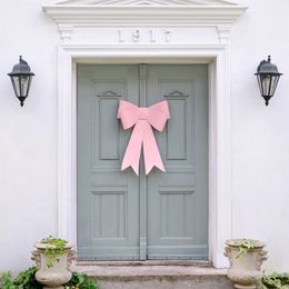 Bildspel - Dörrdekoration Rosett Rosa DIY