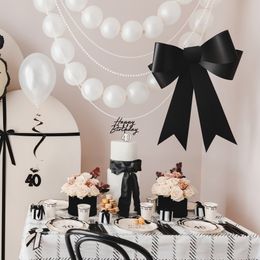 Lysbildefremvisning - Dørdekorasjon Sløyfe Svart DIY