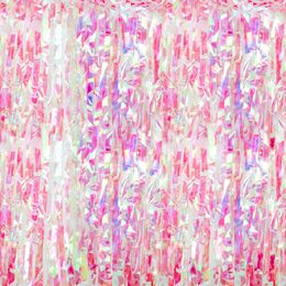 Dörrdraperi Rosa Färgskimrande