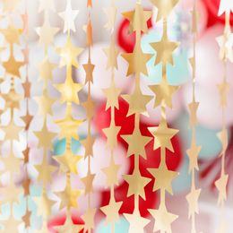 Bildspel - Dörrdraperi Stjärnor Guld