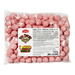 Dr Sour Powder Balls Sour Strawberry Økonomipakke