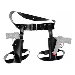 Lysbildefremvisning - Dobbelt Benhylster med Pistoler