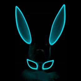 Lysbildefremvisning - EL Wire Kanin LED Maske