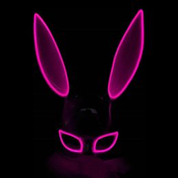 Lysbildefremvisning - EL Wire Kanin LED Maske