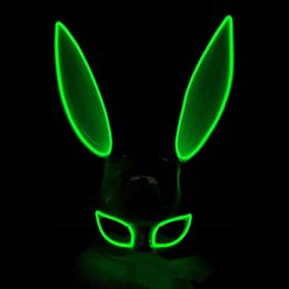 Lysbildefremvisning - EL Wire Kanin LED Maske