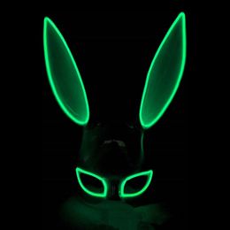 Lysbildefremvisning - EL Wire Kanin LED Maske