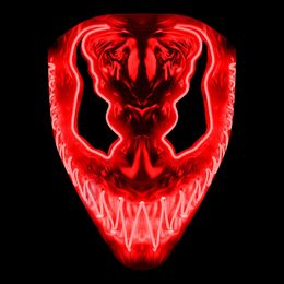 El Wire Demon Röd LED Mask
