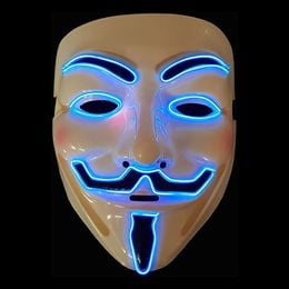 Lysbildefremvisning - EL Wire Vendetta LED Maske