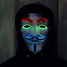 Lysbildefremvisning - EL Wire Vendetta LED Maske