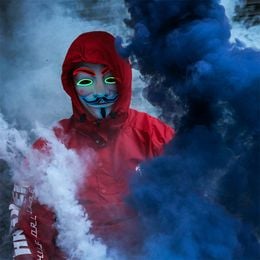 Lysbildefremvisning - EL Wire Vendetta LED Maske