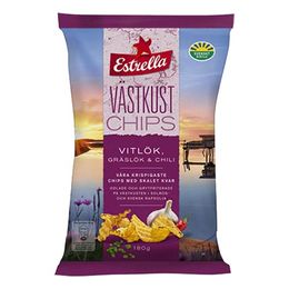 Estrella Västkustchips Vitlök, Gräslök & Chili