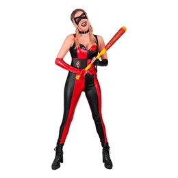 Bildspel - Evil Harlequin Jumpsuit Maskeraddräkt