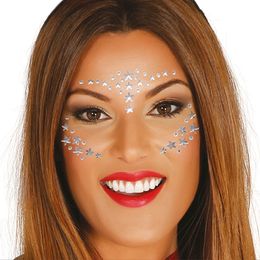 Face Jewels Silver Stars