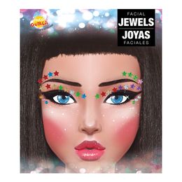 Bildspel - Face Jewels Stjärnor Flerfärgad