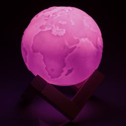 Bildspel - Färgskiftande LED-Lampa Jorden