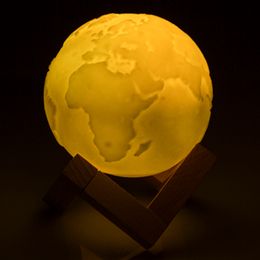 Bildspel - Färgskiftande LED-Lampa Jorden