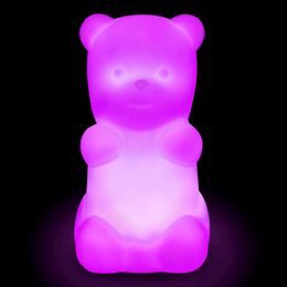Farveskiftende Squishy Bjørne Lampe