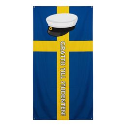 Facadeflag Grattis til Studenten!