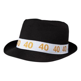 Fedorahatt Svart med Tall 40