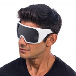 Bildspel - Festivalglasögon Vit med Spegelglas