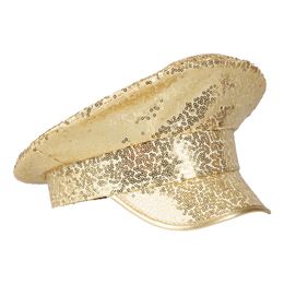 Paljettikapteeninlippis Kulta