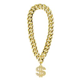 Fet Guldkedja med Dollartecken