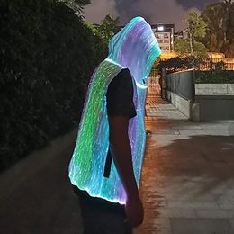 Lysbildefremvisning - Fiberoptisk LED Hættetrøje