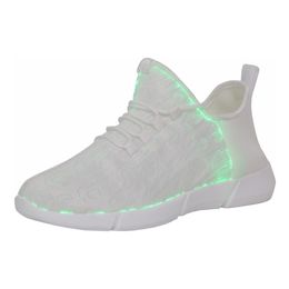 Lysbildefremvisning - Fiberoptiske LED Sko Hvide