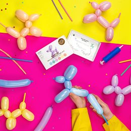 Lysbildefremvisning - Figurballonger Pastell Miks Sett