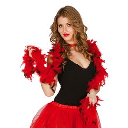 Fjäderboa Röd/Svart